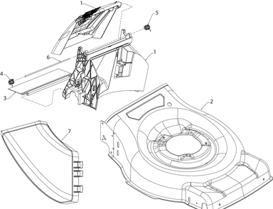 Deck 1 Diagram and Parts List for SC900 (12ABR27B710)(2022) Cub Cadet Lawn Mower